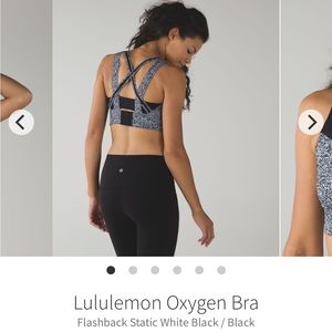 Lululemon Oxygen Bra Size 6 Black/White